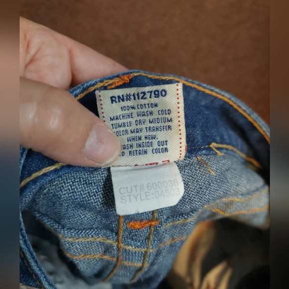 True Religion Bermuda Cut Off Jean Shorts Front Distressed 27 - Picture 8 of 8